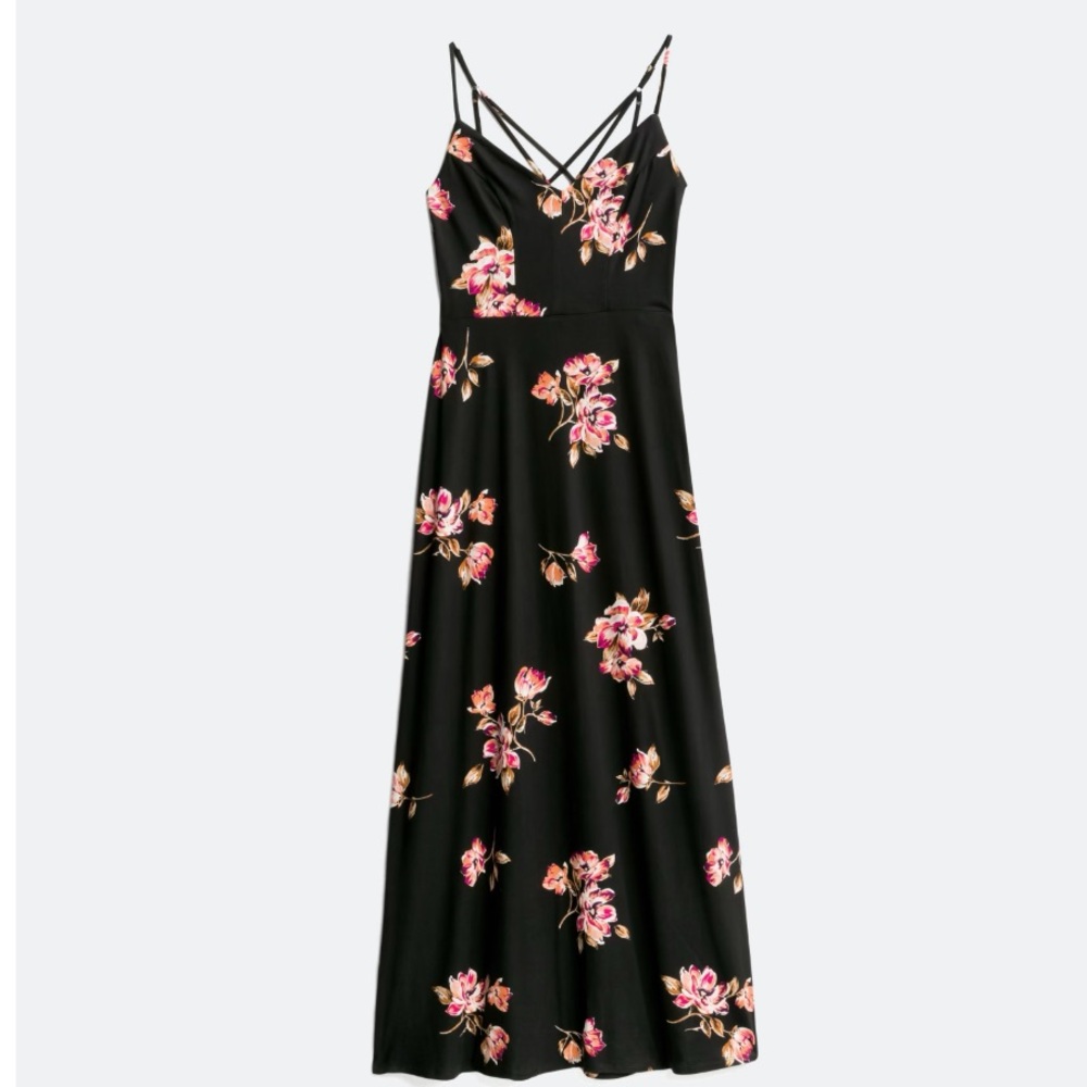 Floral Black Maxi Dress